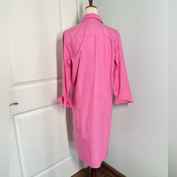 Foxcropt Taylor non iron pink Button Down Shirt dress size 8 - Picture 10 of 13